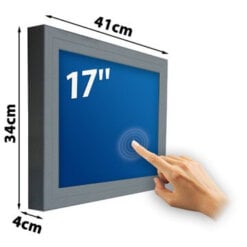 מסך מגע 17 מתכתי מוקשח לסביבה קשה