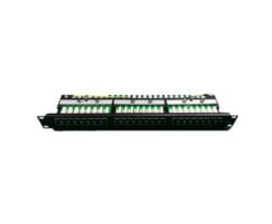 פאץ פאנל 24 יציאות מסוכך Patch Panel 24 ports CAT-5e