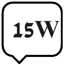 15W