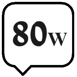 80W