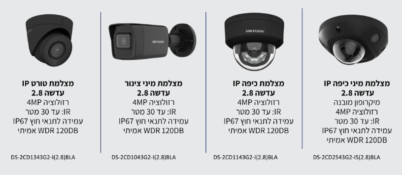 מצלמות אבטחה Hikvision