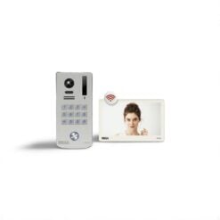 ICM501 קיט אינטרקום להתקנה מעל הטיח.‏ הקיט כולל: פנל אינטרקום לחצן אחד, מסך 7" וספק כוח