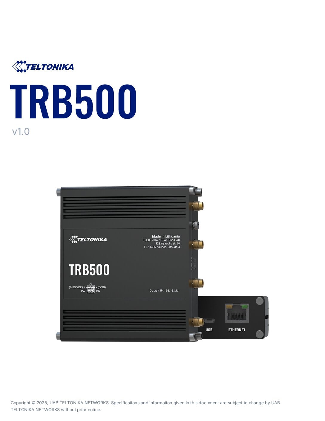TRB500 - INDUSTRIAL 5G GATEWAY